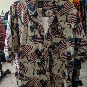 King universal 2XL Americana button-up shirt.